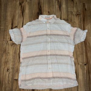 striped button up shirt